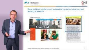 Strategic Management in Higher Education Institutions: Experiences and 5 Basic Lessons Learned