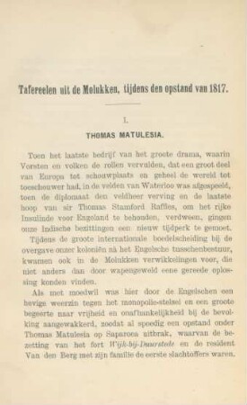 Tafereelen uit de Molukken, tijdens den opstand van 1817