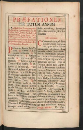 Praefationes Per Totum Annum.
