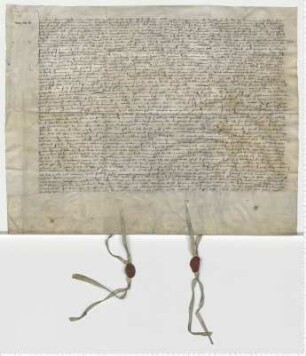 Testament der Metke, Witwe des Hans Garlages, beglaubigt von den Ratsmannen Helmeke Lampe und Statius Borcholte.