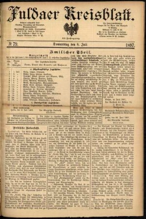 Ausgabe vom Freitag, den 09. Juli 1897.