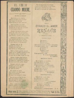 El amor cuando muere : nueva canción