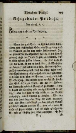 Achtzehnte Predigt. über Matth. 6, 13.