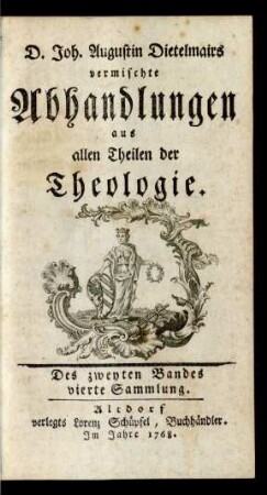 Des zweyten Bandes vierte Sammlung. XVIII. - XXIII.