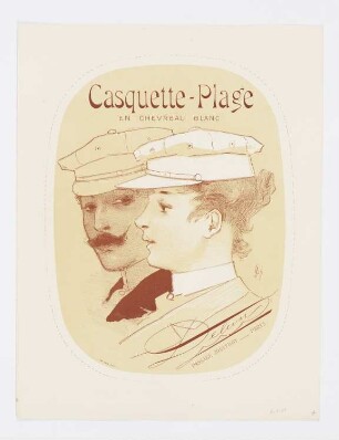 Casquette-Plage en Chevreau Blanc, Werbeplakat für Boutique "Delion", Paris