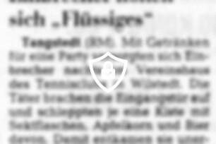 Einbrecher holten sich "Flüssiges"
