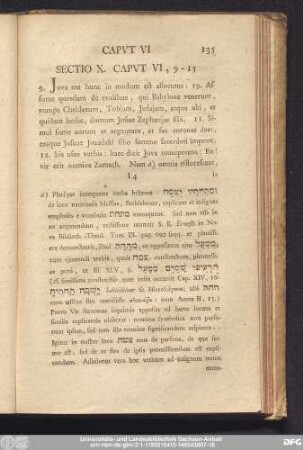 Sectio X. Caput VI, 9 - 15