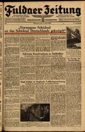 Ausgabe vom Mittwoch, den 17. Mai 1944.