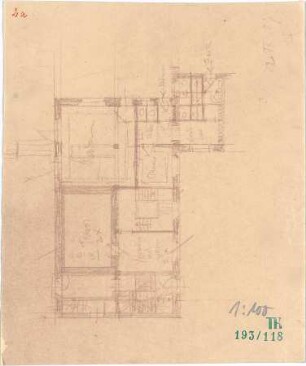 Fischer, Theodor; Würzburg, Münsterplatz; Sparkasse - Ostflügel (Grundriss EG)