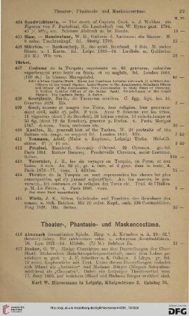 Theater-, und Phantasie- und Maskencostümer (Nr. 416 - 431)