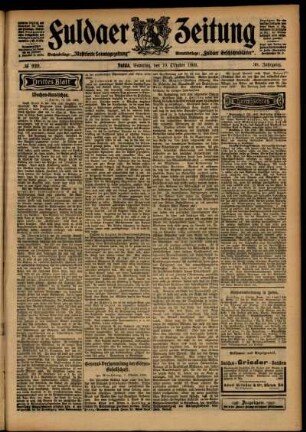 Dritte Ausgabe vom Samstag, den 10. Oktober 1903.