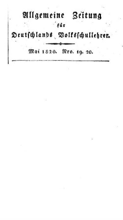 19/20: Heft 19/20