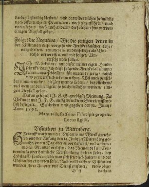 Visitation zu Wittenberg
