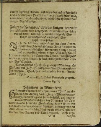 Visitation zu Wittenberg