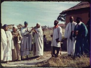Gottesdienst einer Methodisten-Sekte der Xhosa (Südafrika, Ciskei)