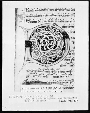 Monastisches Antiphonale — Initiale D, Folio 101recto