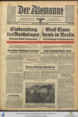 Nr. 271-301 (Oktober 1939)