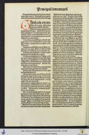 Compendiosum principium super libros sententiarum