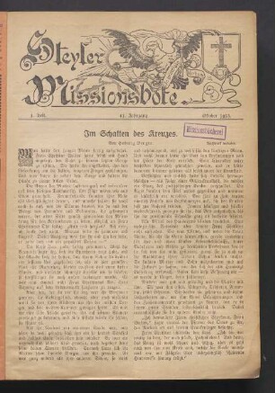 1. Heft. 41. Jahrgang. Oktober 1913