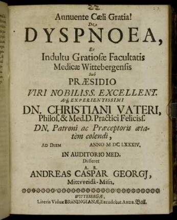 De Dyspnoea
