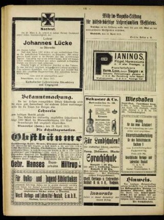 Nachruf : [Johannes Lücke]