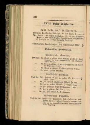 XVIII. Lehr=Anstalten.