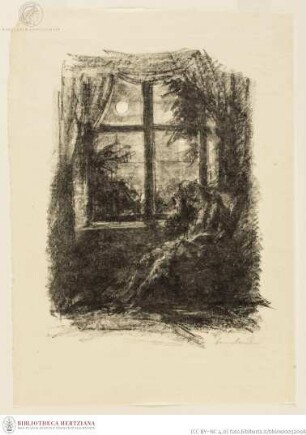 An Belinden II (den Vollmond betrachtender Mann im Lehnstuhl von rechts)