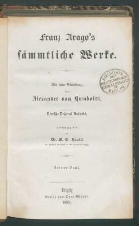 Franz Arago's sämmtliche Werke... 3. Bd