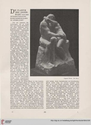 8: Die Plastik der Gegenwart : auf der Internationalen Kunstausstellung in Düsseldorf