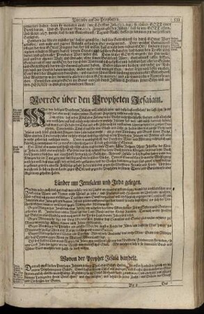 Vorrede ueber den Propheten Jesaiam