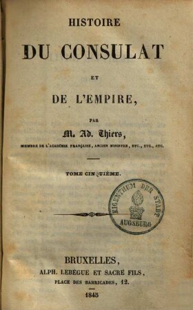 Histoire du consulat et de l'empire, 5