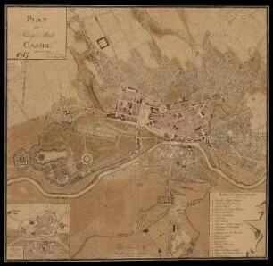 Plan der Haupt-Stadt Cassel. 1817. : aufgenommen durch F. W. Schirmer, Lieut. im Regmt. Kurf.