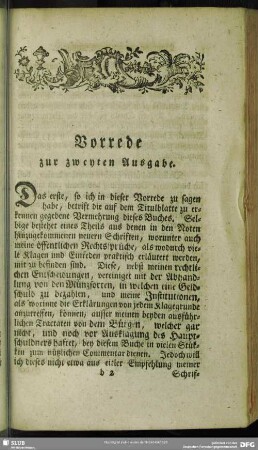 Vorrede zur zweyten Ausgabe
