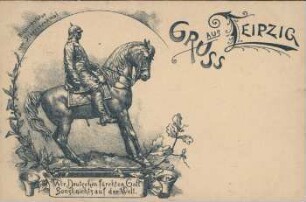 Gruss aus Leipzig: Bismarckstatue vom Siegesdenkmal