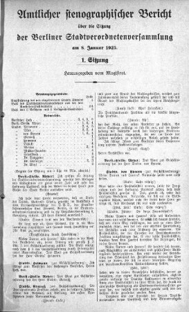 Sitzung 1., 8. Januar 1925