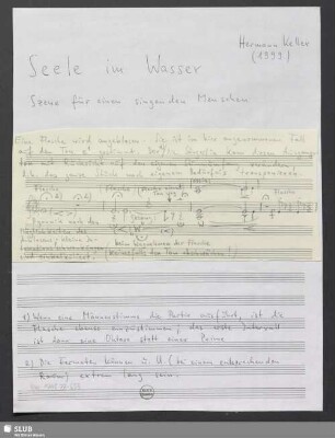 Seele im Wasser - Mus.15445-ZZ-653 : V