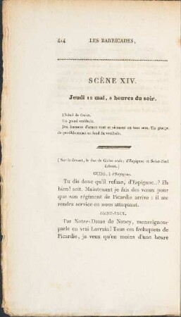 Scene XIIV. Jeudi 12 mai, 8 heures du soir