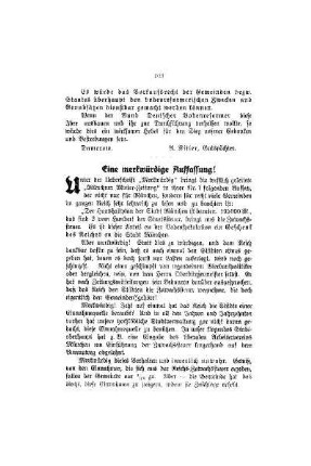 Eine merkwürdige Auffassung!