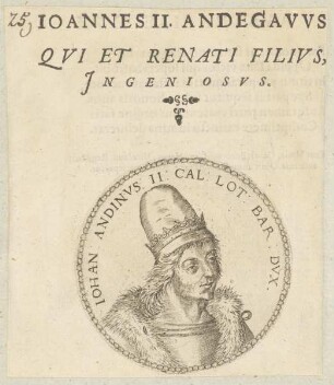 Bildnis des Ioannes II. Andegavus