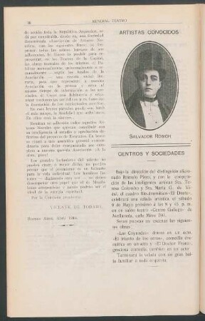 Artistas conocidos : [Fotografía de] Salvador Rosich