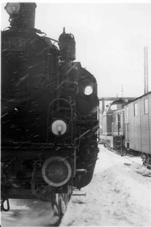 Gammertingen, Dampflok 141, Diesellok V81, Heizwagen Nr. 6, frühere Dampflok Nr. 6 (1898 - 1958)