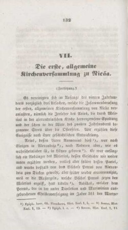 132-146 Die erste, allgemeine Kirchenversammlung in Nicäa : Fortsetzung