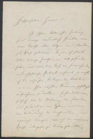 Carl Wilhelm von Nägeli an Diederich Franz Leonhard von Schlechtendal