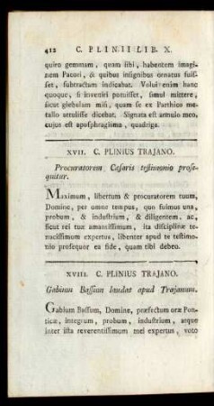 XVIII. C. Plinius Trajano