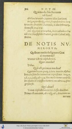 De Notis Numerorum