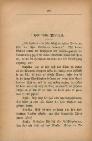 Der todte Blutegel