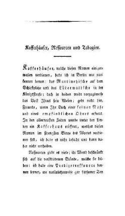 Kaffeehäuser, Ressourcen und Tabagien