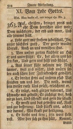 XI. Vom Lobe Gottes
