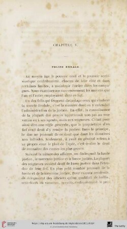 Chapitre V: Police rurale