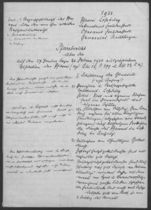 Loßburg-Rodt: Pfarrbericht 1933